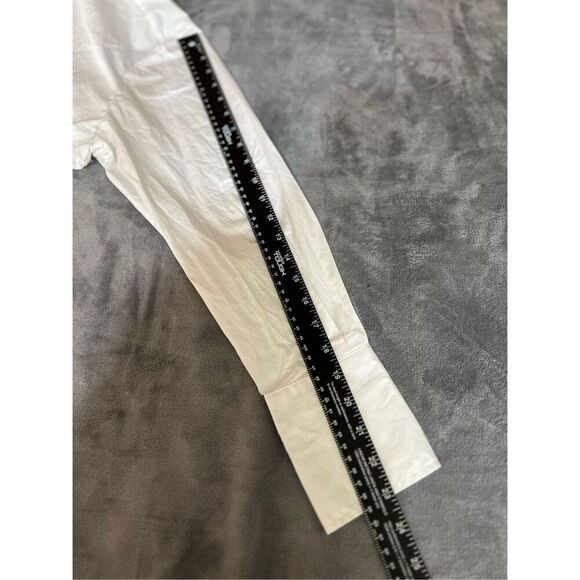 SER.O.YA Revolve Top Womens Size XS White Mel Poplin Button Down Tie Open Back - Picture 12 of 13